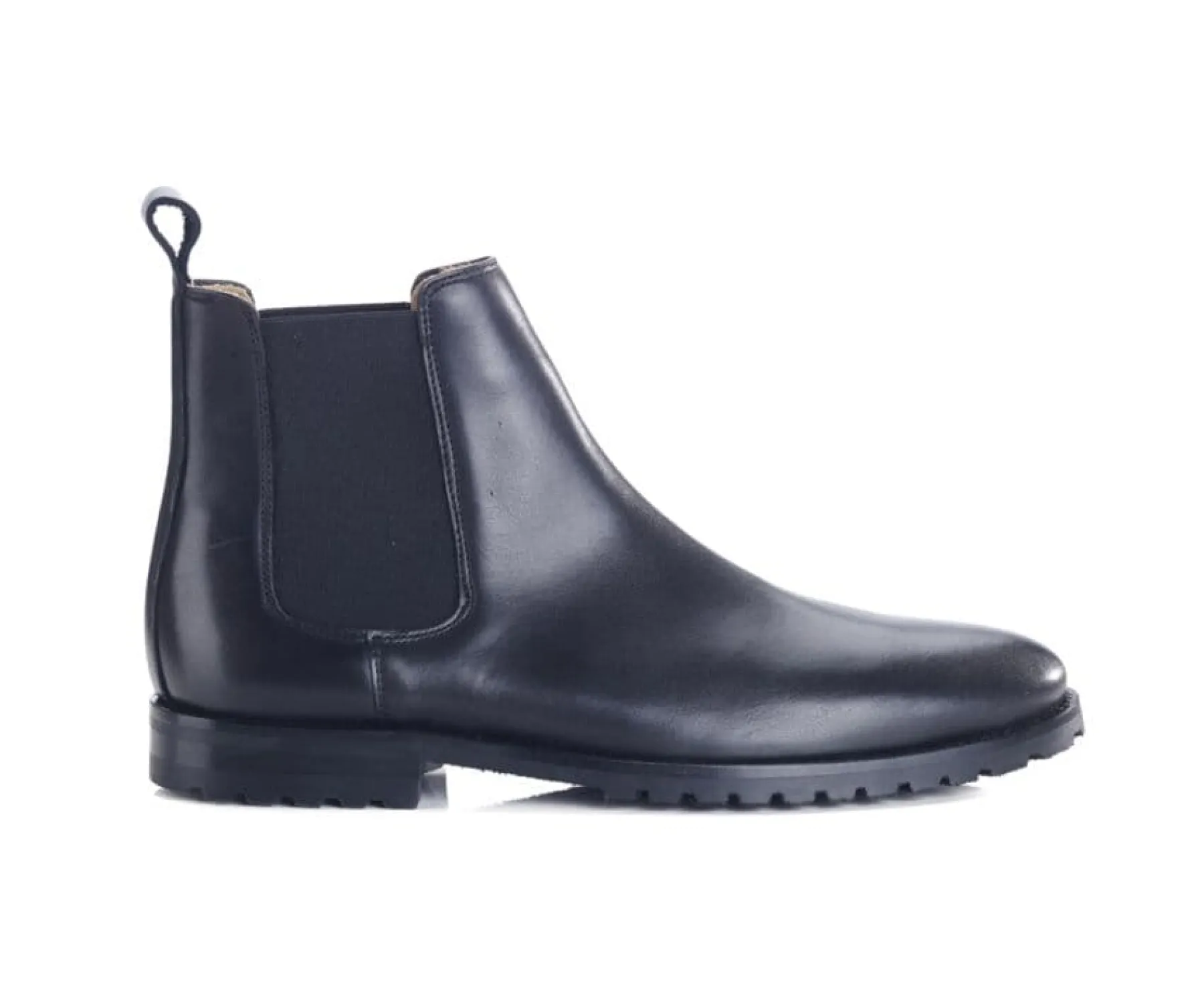 Shoes Bexley Boots Shoes | Black Men'S Chelsea Boots Rubber Outsole With Separate Heel - Bentfield Gomme | Blackblack With Black Waistband