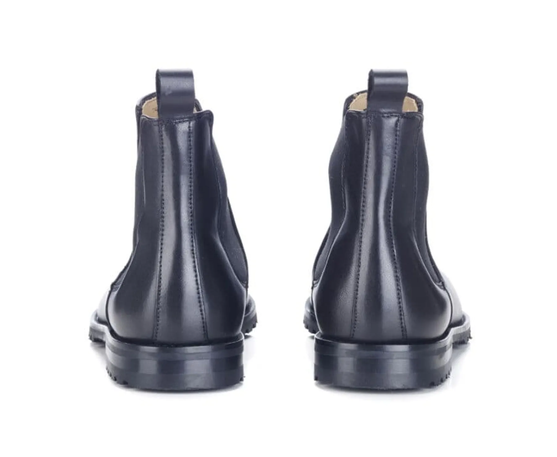 Shoes Bexley Boots Shoes | Black Men'S Chelsea Boots Rubber Outsole With Separate Heel - Bentfield Gomme | Blackblack With Black Waistband