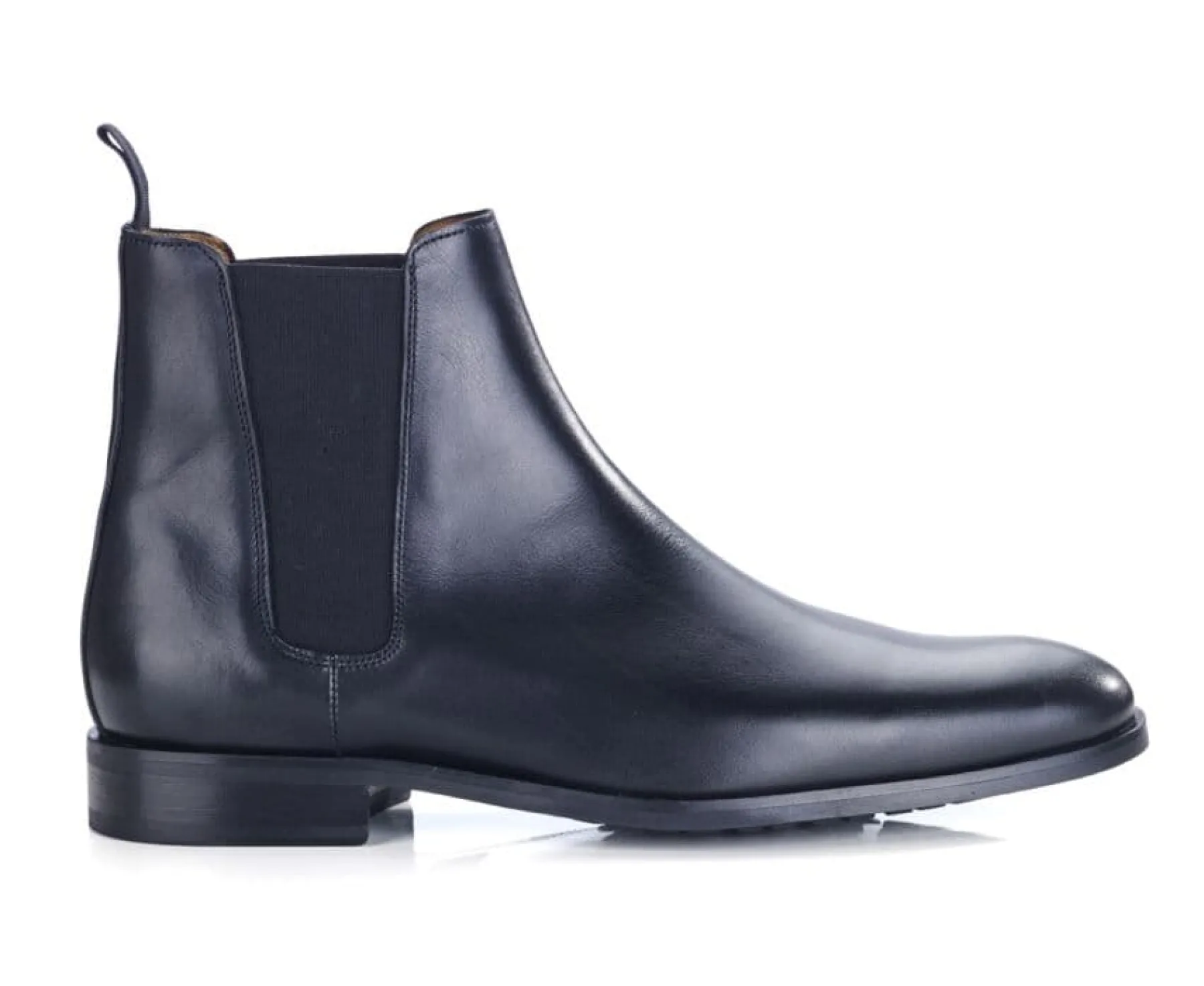 Shoes Bexley Boots Shoes | Black Men'S Leather Chelsea Boots With Rubber Outsole - Toddington Gomme | Blackblack With Black Waistband