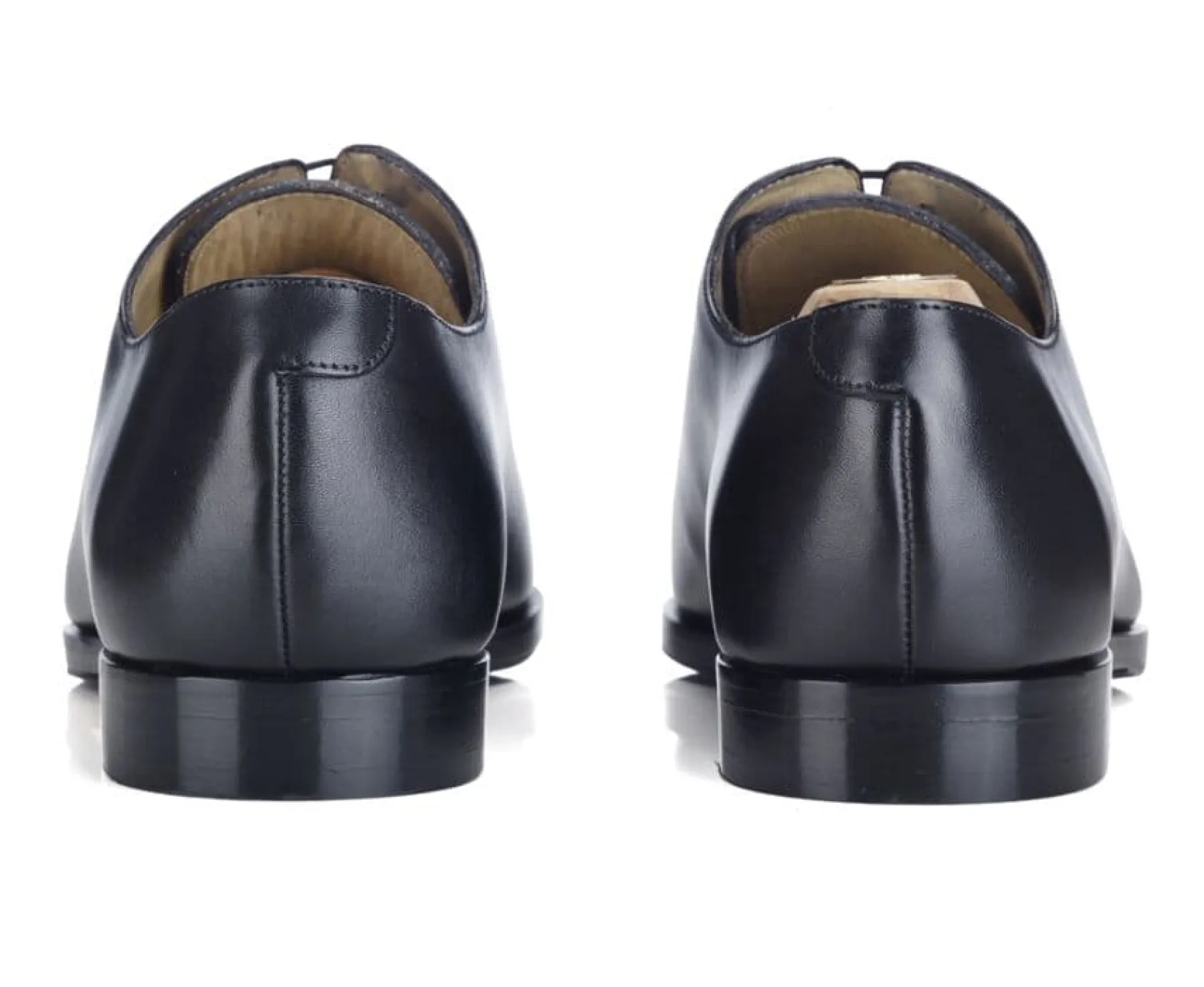 Shoes Bexley Oxford Shoes | Black Men'S Oxford Shoes - Leather Sole With Pad Bellagio Patin Blackblack With Black Waistband