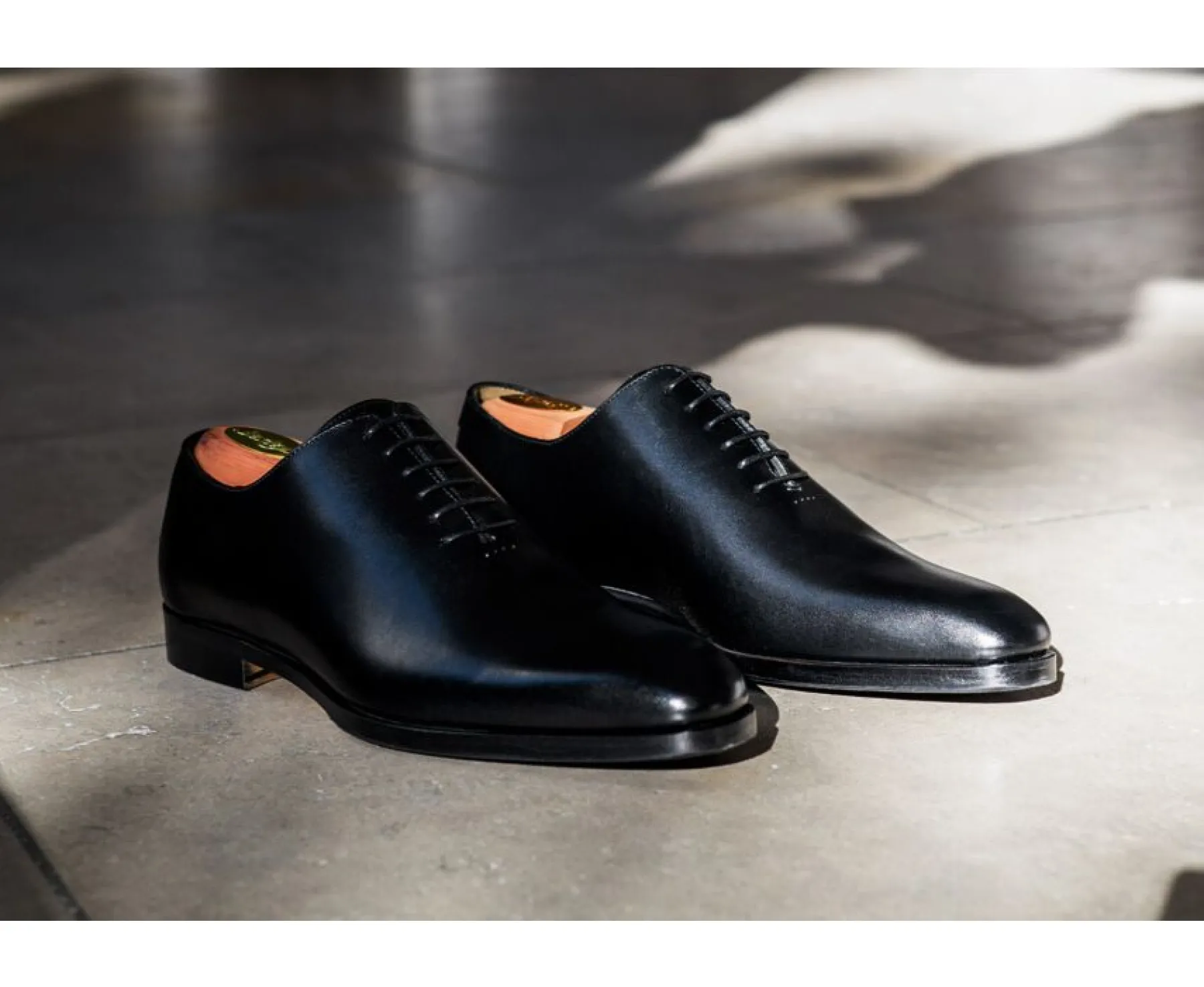 Shoes Bexley Oxford Shoes | Black Men'S Oxford Shoes - Leather Sole With Pad Bellagio Patin Blackblack With Black Waistband
