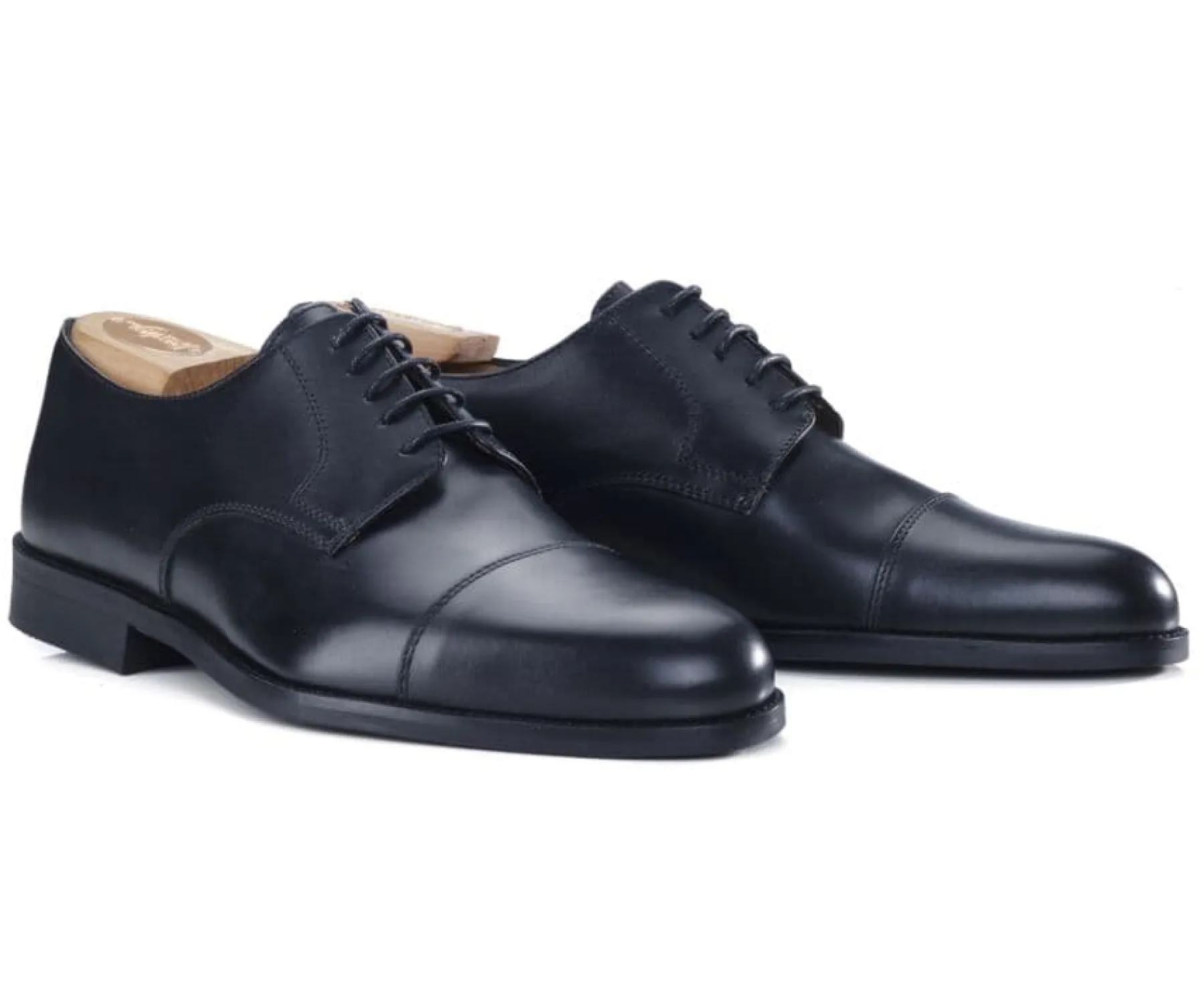 Shoes Bexley Derby Shoes | Blake Derby Shoes - Rubber Sole - Mayfair Classic Gomme Ville | Blackblack With Black Waistband
