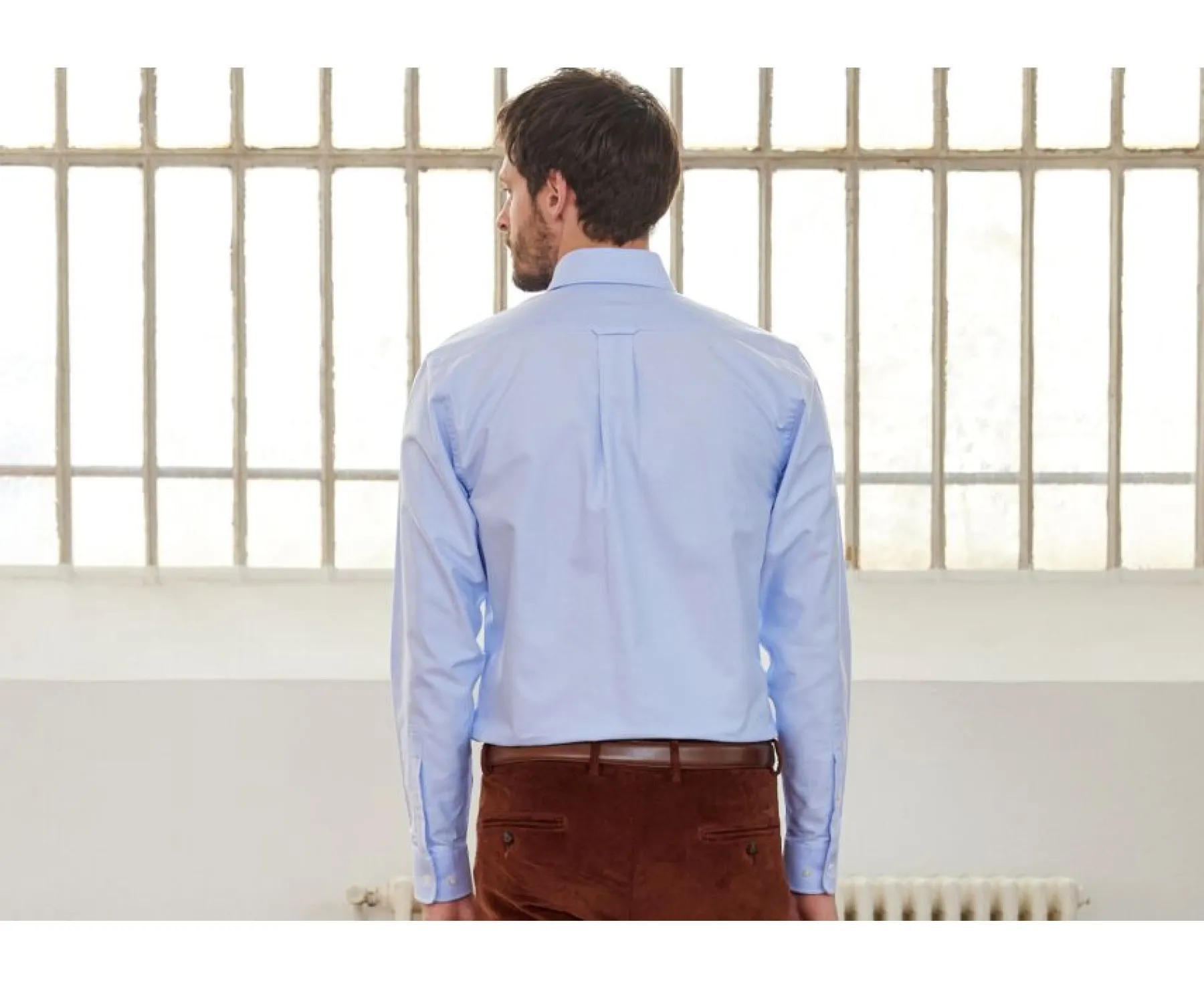 Shirts Bexley | Blue Oxford Shirt With Chest Pocket - American Collar Harold Light Blue