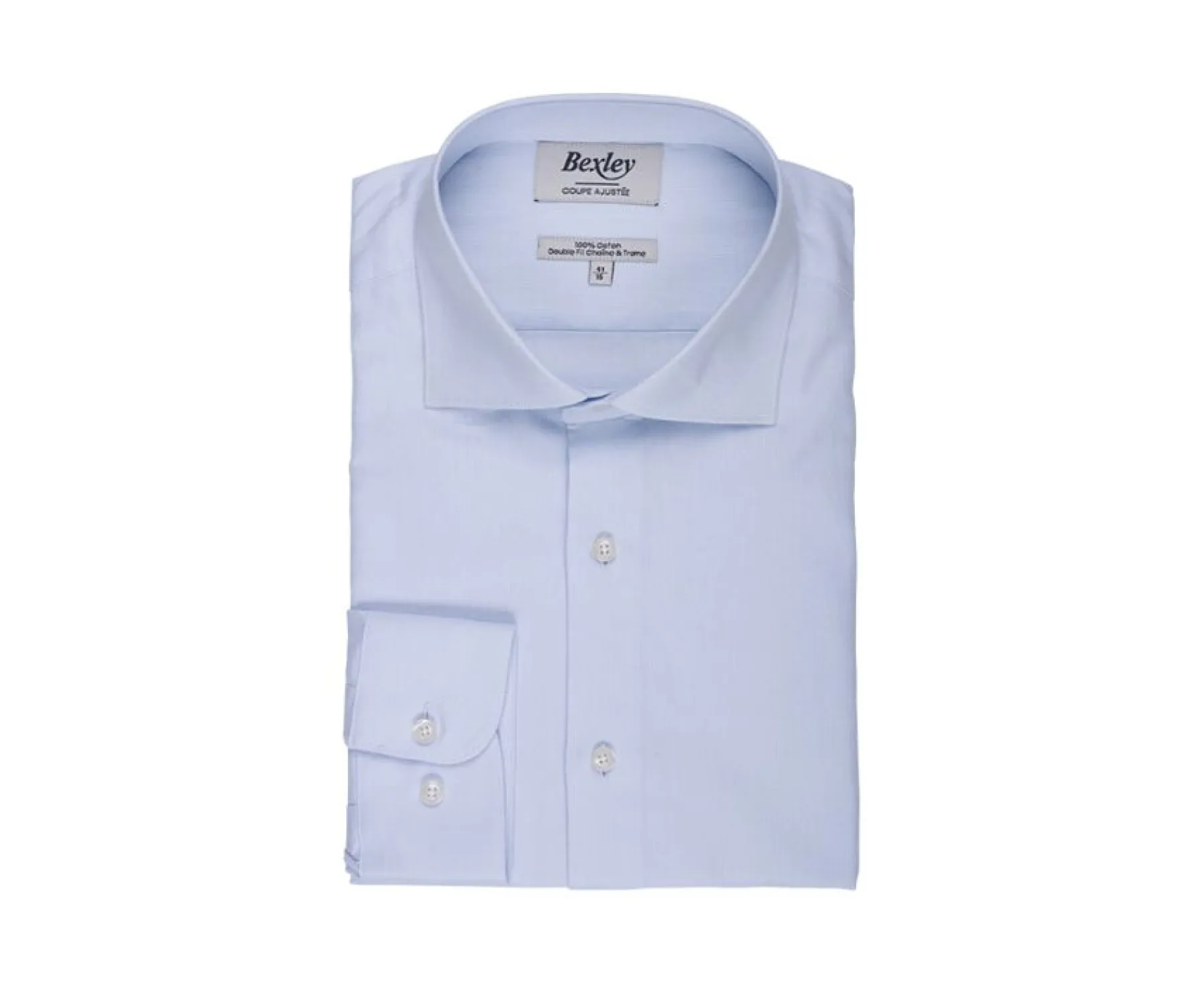 Shirts Bexley | Blue Sky Two Ply Plain Oxford Shirt Ottavio Classic Pale Blue