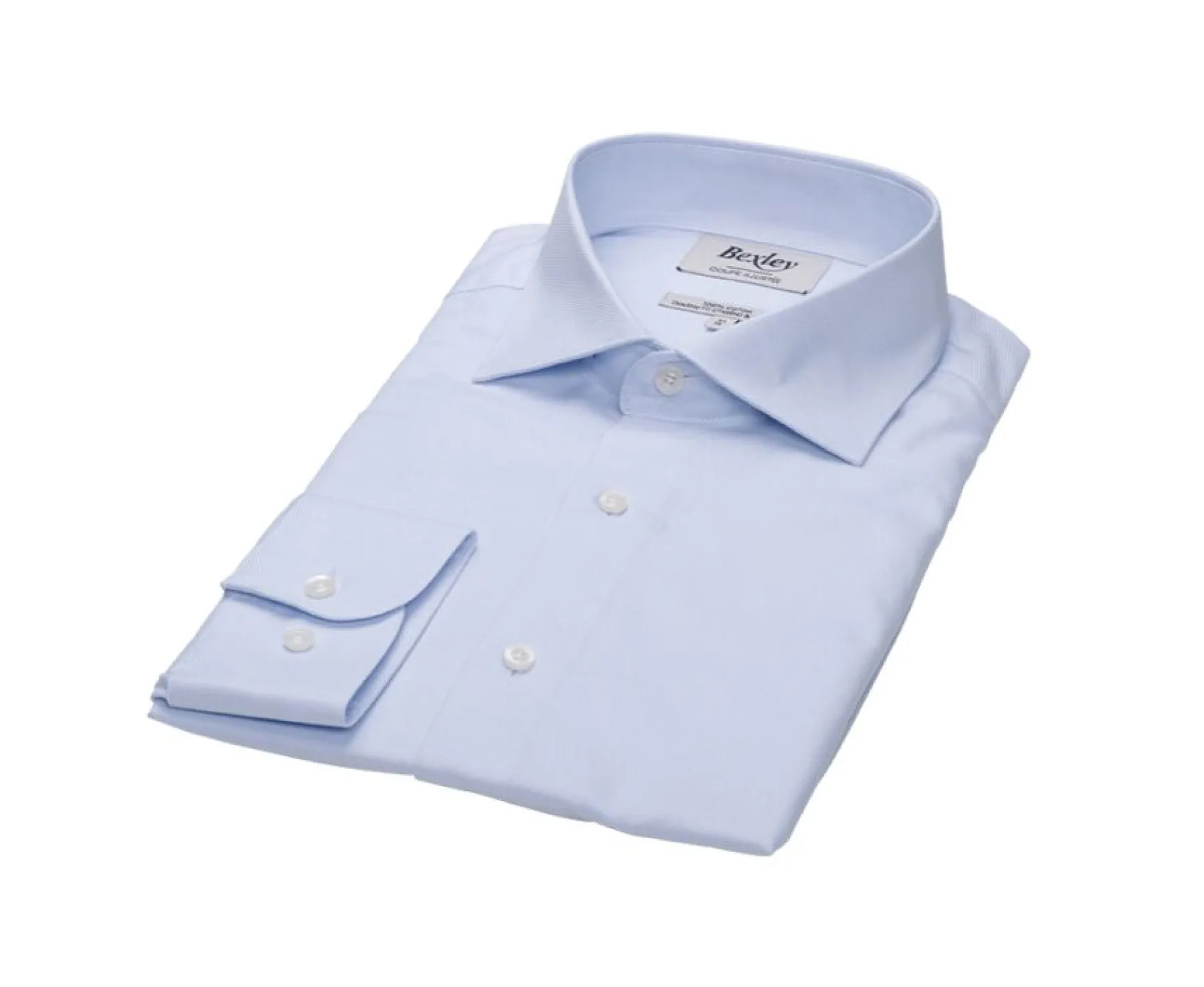 Shirts Bexley | Blue Sky Two Ply Plain Oxford Shirt Ottavio Classic Pale Blue