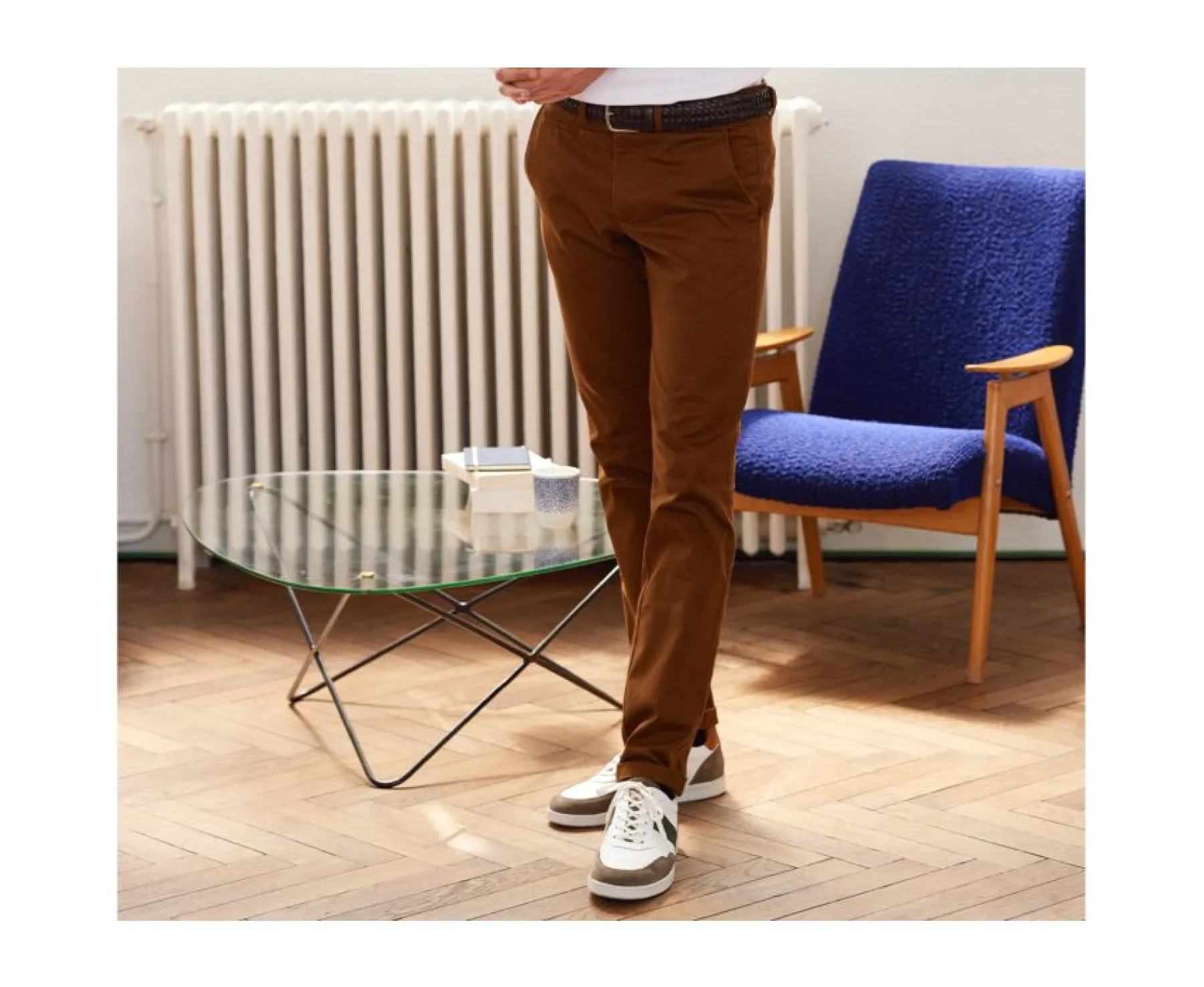 Trousers & Shorts Bexley Adjusted Fit | Dark Caramel Chino Trousers For Men - Nigel Ii | Caramel Fonce
