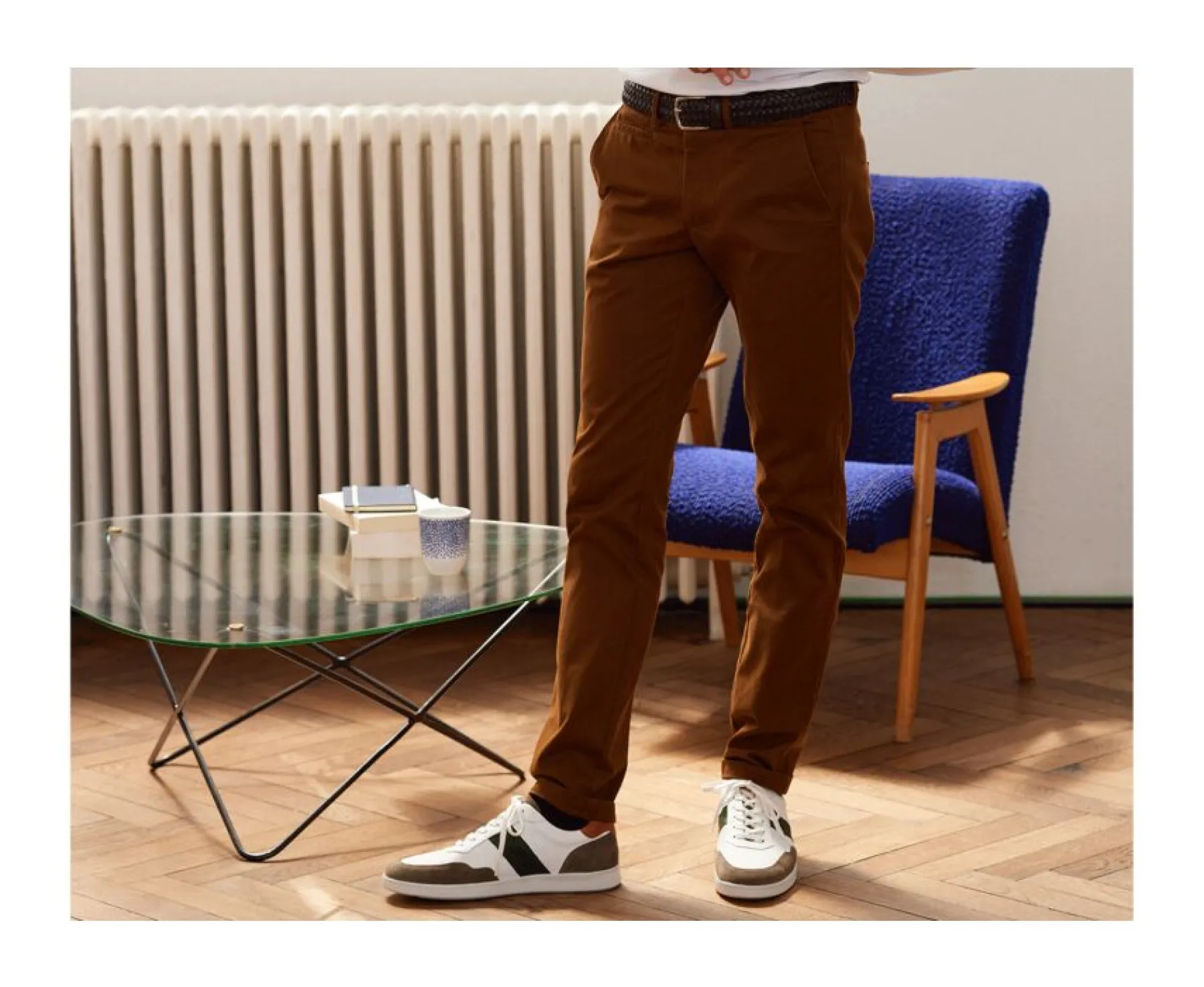Trousers & Shorts Bexley Adjusted Fit | Dark Caramel Chino Trousers For Men - Nigel Ii | Caramel Fonce
