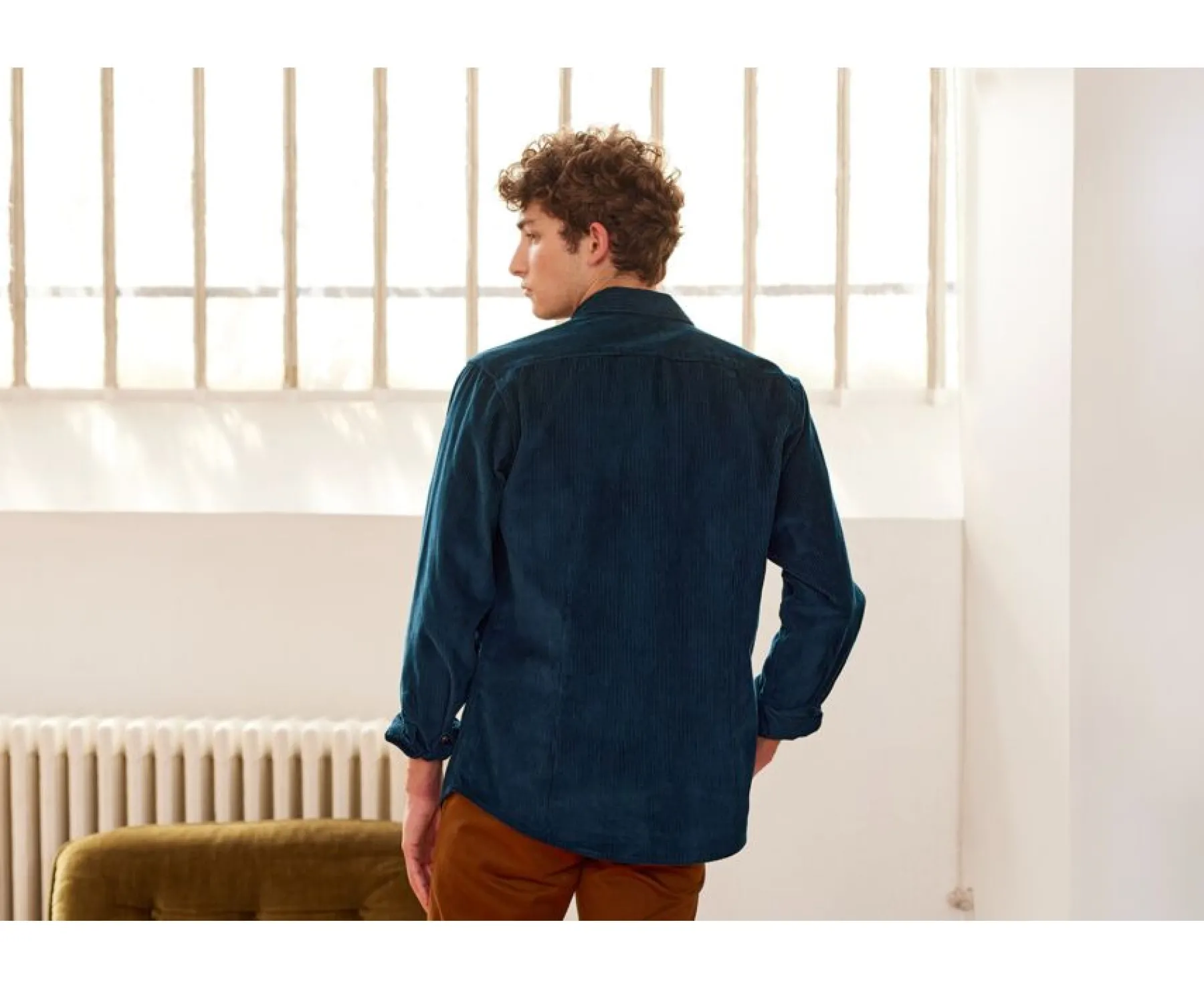 Shirts Bexley | Dark Green Corduroy Over Shirt - Victorin | Vert Sombre