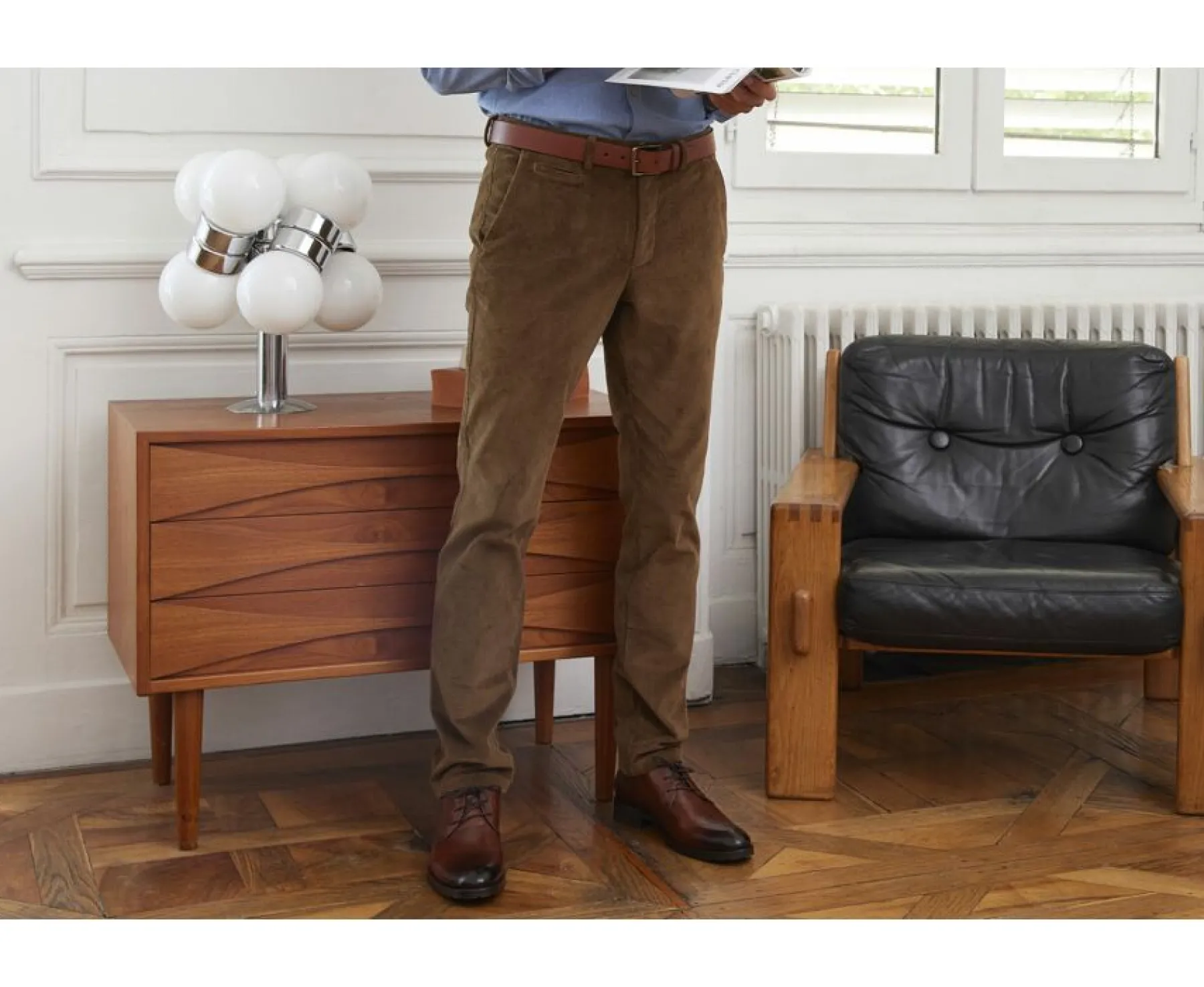 Trousers & Shorts Bexley Adjusted Fit | Light Khaki Men'S Corduroy Trousers Norman Light Kaki