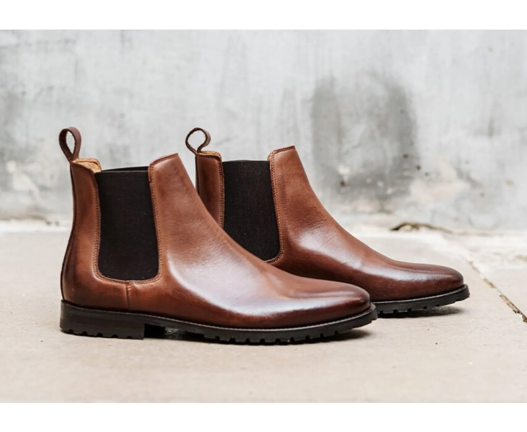 Shoes Bexley Boots Shoes | Men'S Chelsea Boots Rubber Outsole With Separate Heel - Bentfield Gomme | Patina Chocolate