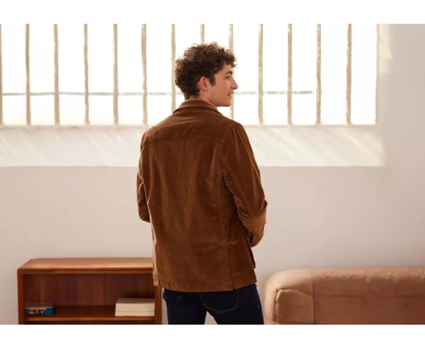 Jackets & Coats Bexley | Men'S Corduroy Safari Jacket - Florencien | Dark Camel