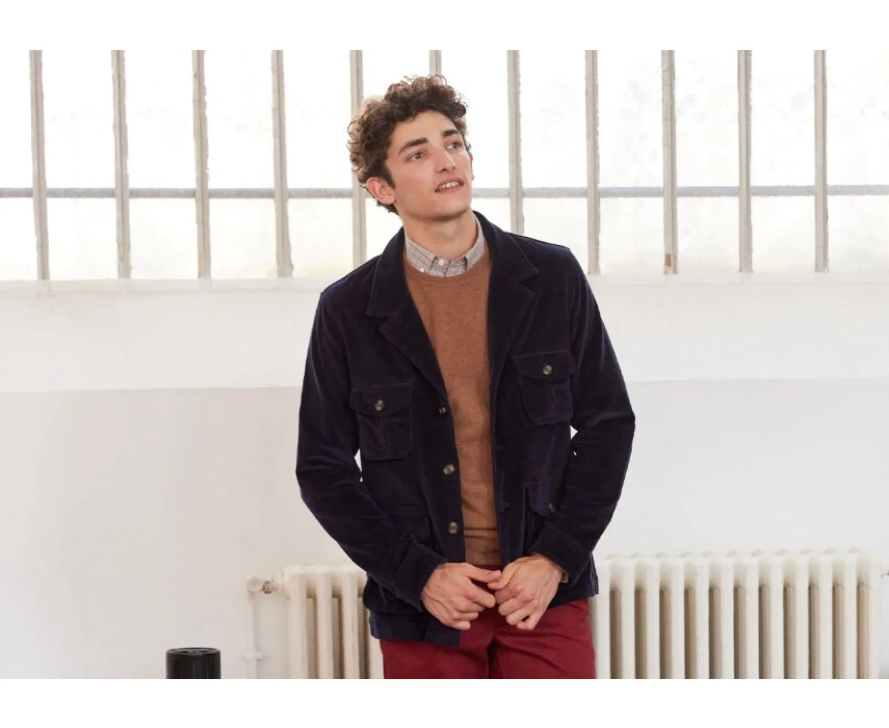 Jackets & Coats Bexley | Men'S Corduroy Safari Jacket - Florencien | Navy