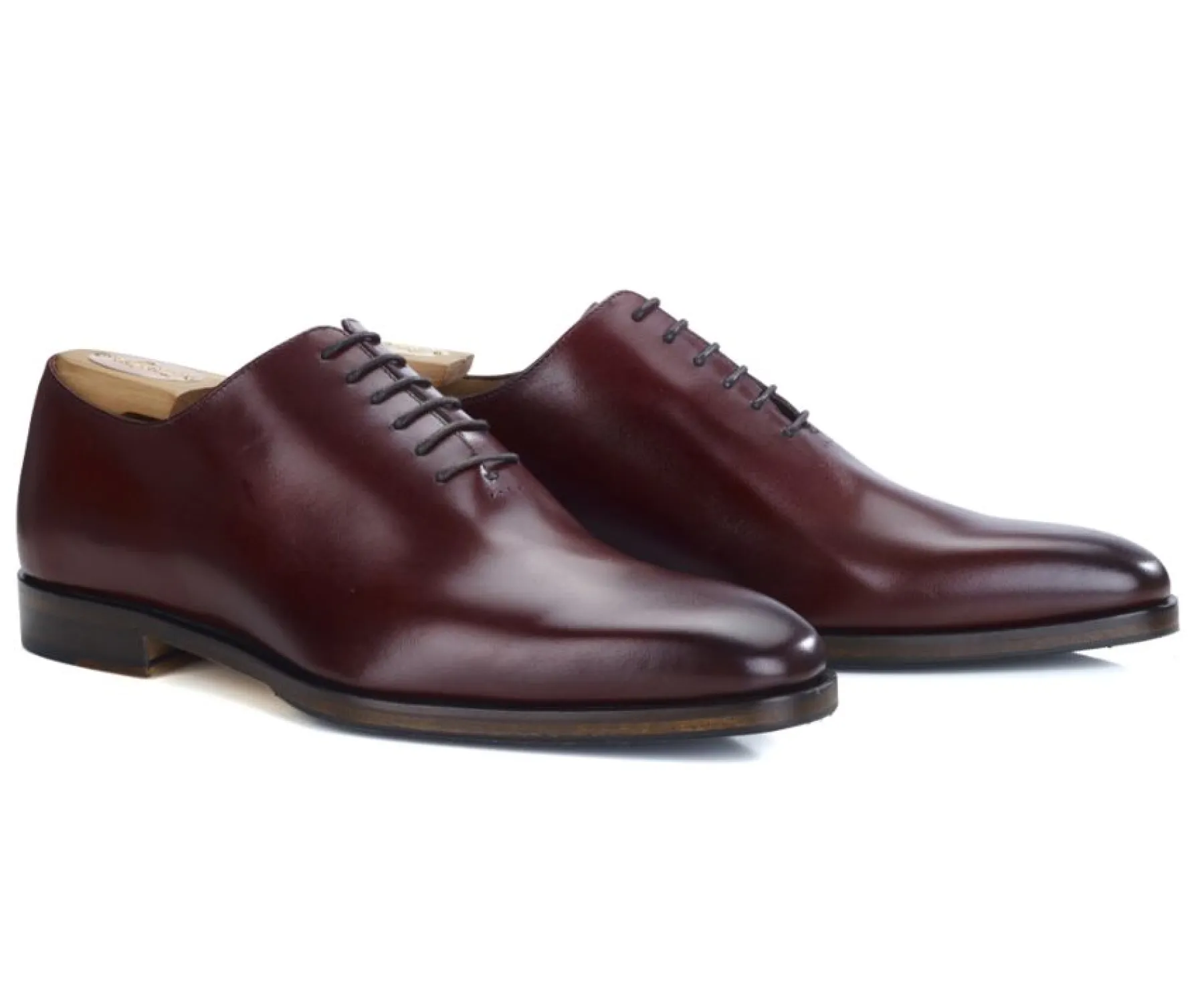 Shoes Bexley Oxford Shoes | Men'S Oxford Shoes - Leather Sole With Pad Bellagio Patin Bright Burgundy