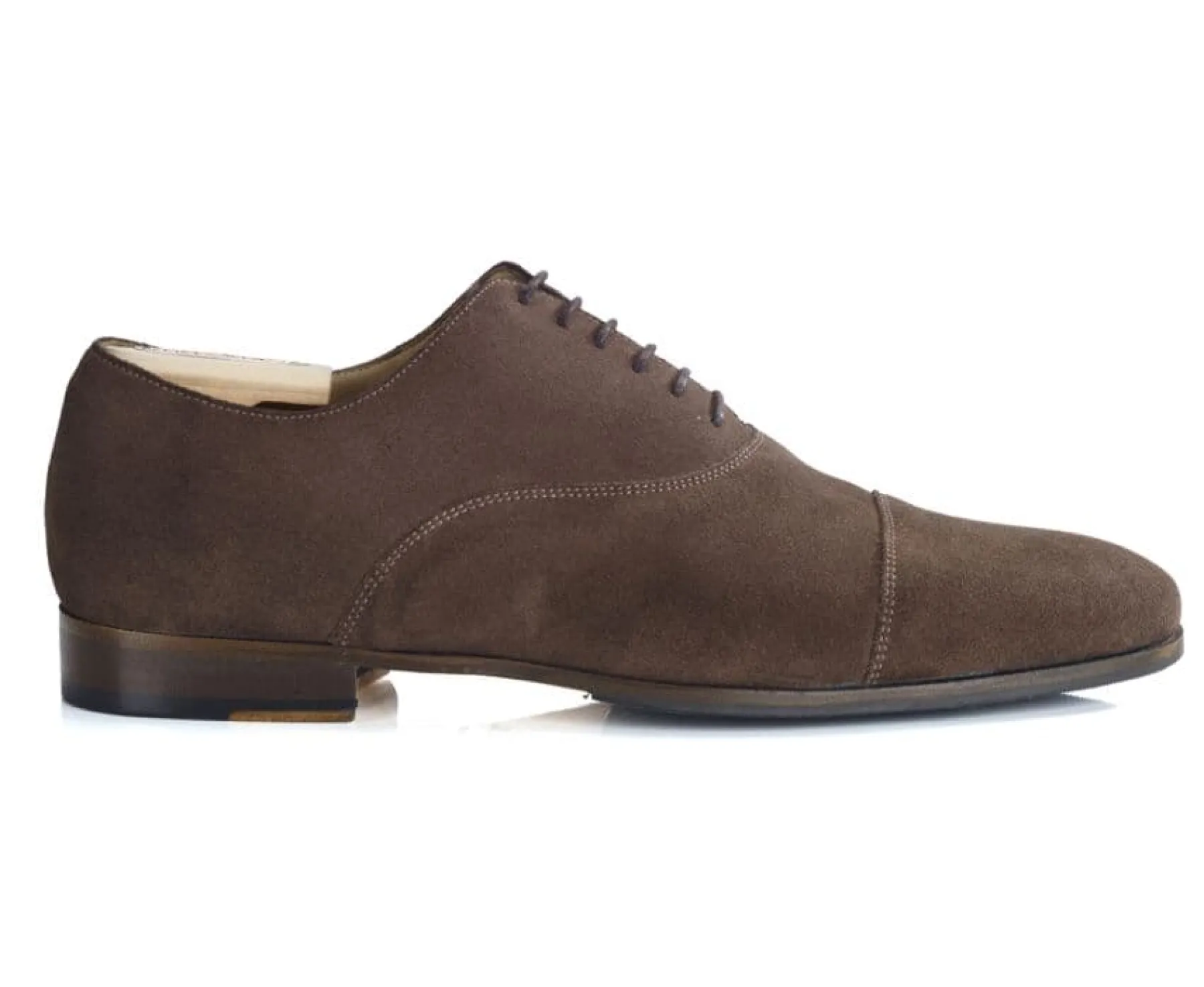 Shoes Bexley Oxford Shoes | Oxford Shoes - Leather Outsole & Rubber Pad - Lennox Patin | Dark Taupe Suede