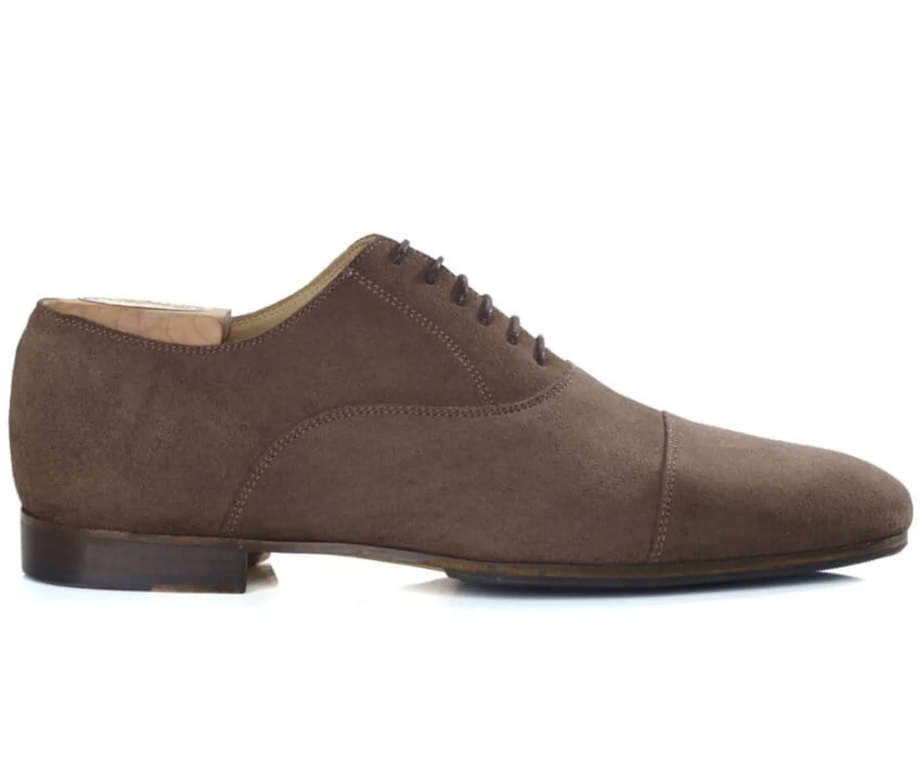 Shoes Bexley Oxford Shoes | Oxford Shoes - Leather Outsole & Rubber Pad - Lennox Patin | Dark Taupe Suede
