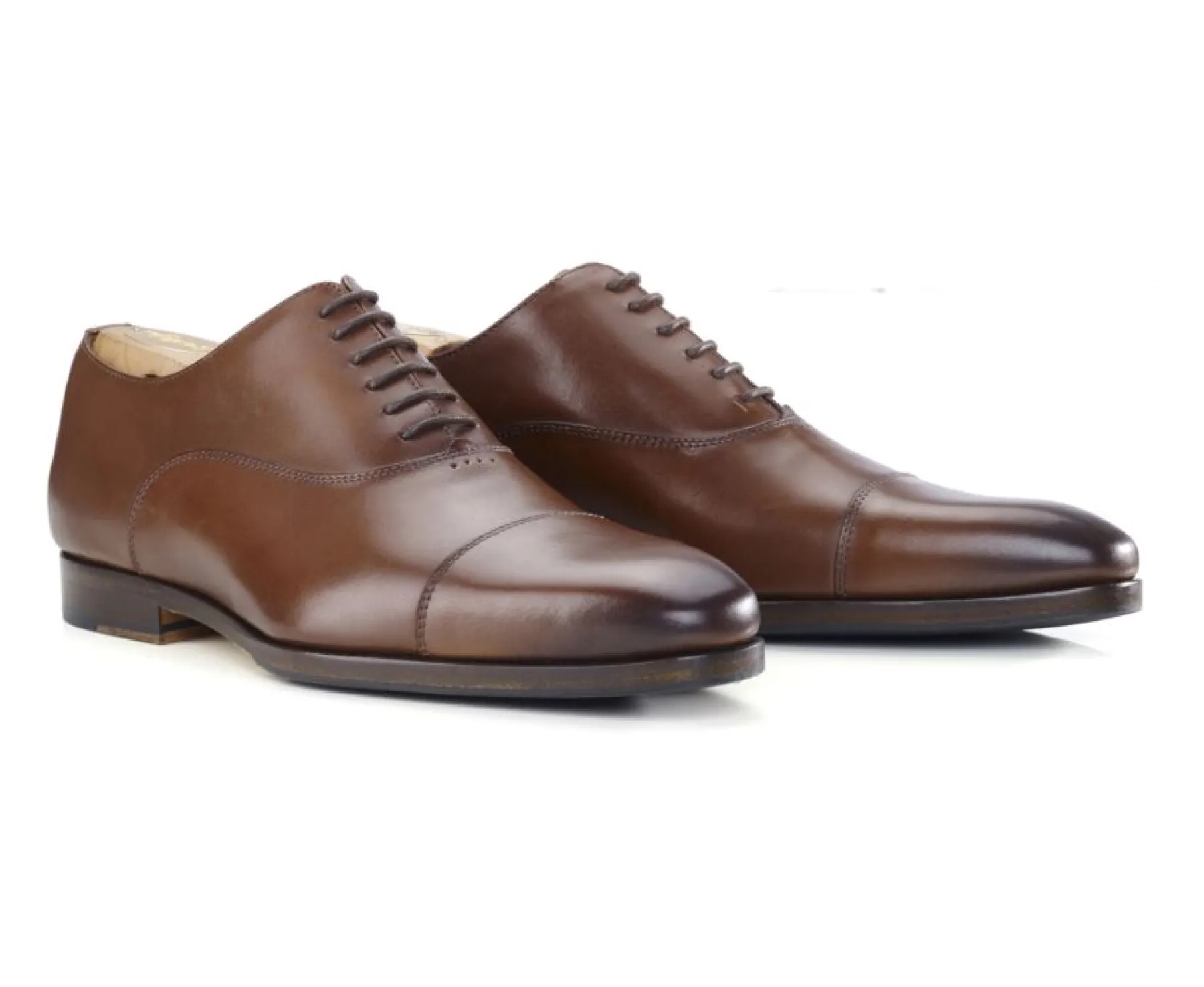 Shoes Bexley Oxford Shoes | Oxford Shoes - Leather Outsole & Rubber Pad - Spezia Ii Patin | Patina Chestnut