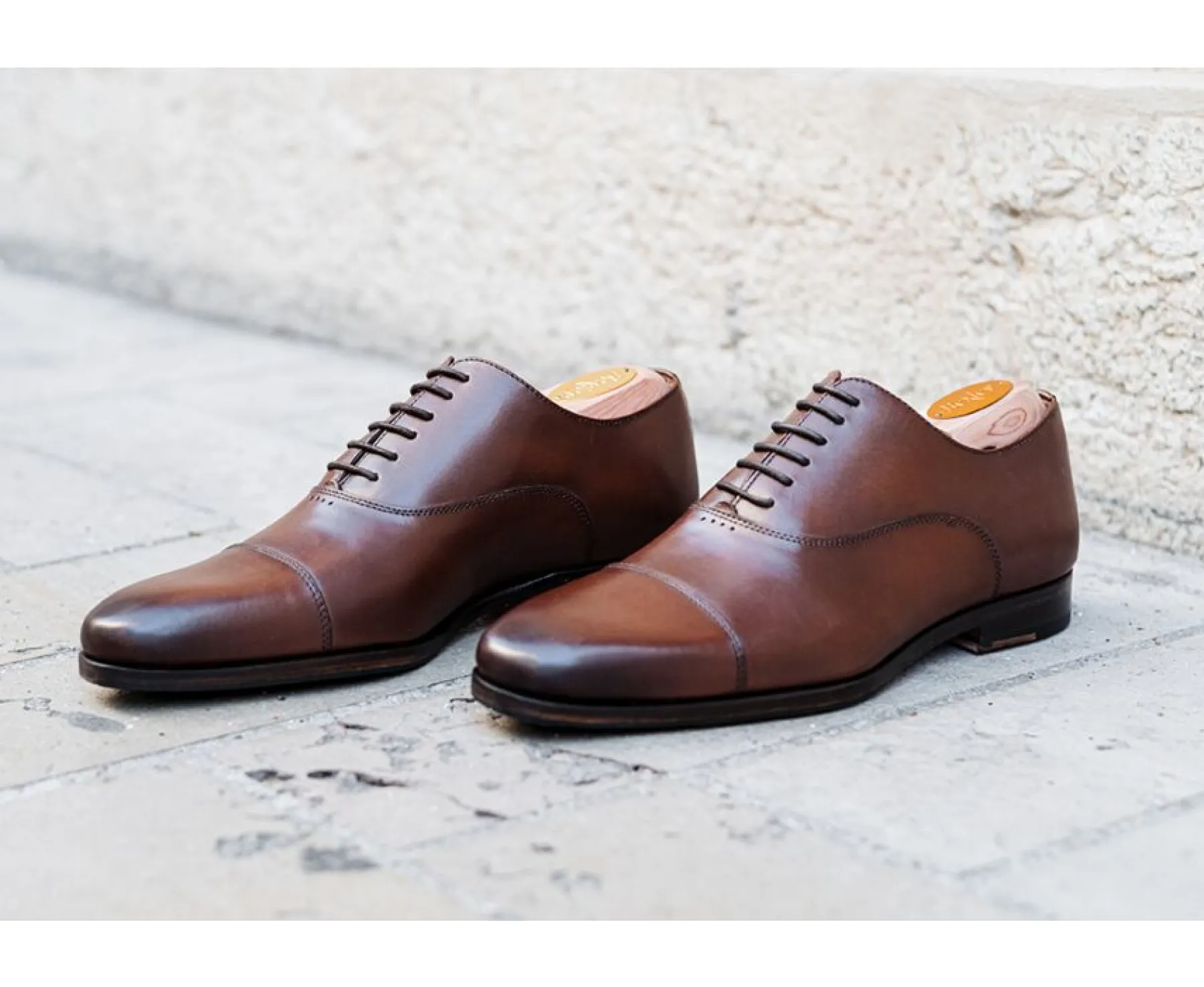 Shoes Bexley Oxford Shoes | Oxford Shoes - Leather Outsole & Rubber Pad - Spezia Ii Patin | Patina Chestnut
