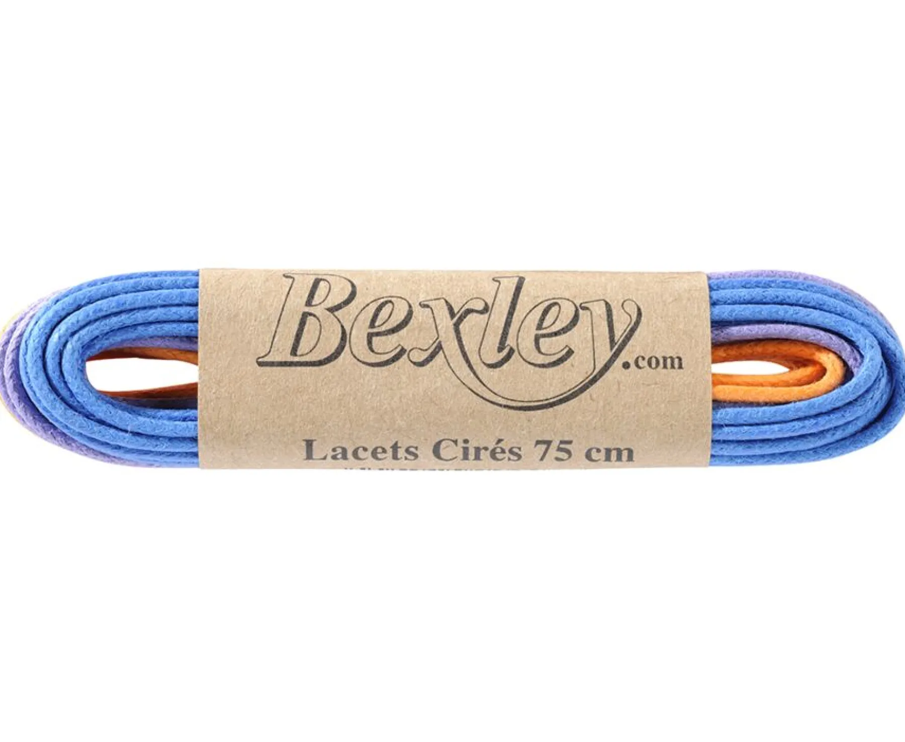 Shoes Bexley | 3 Pairs Of Shoelaces For Dress Shoes - Blue, Orange & Purple Blue, Orange And Purple