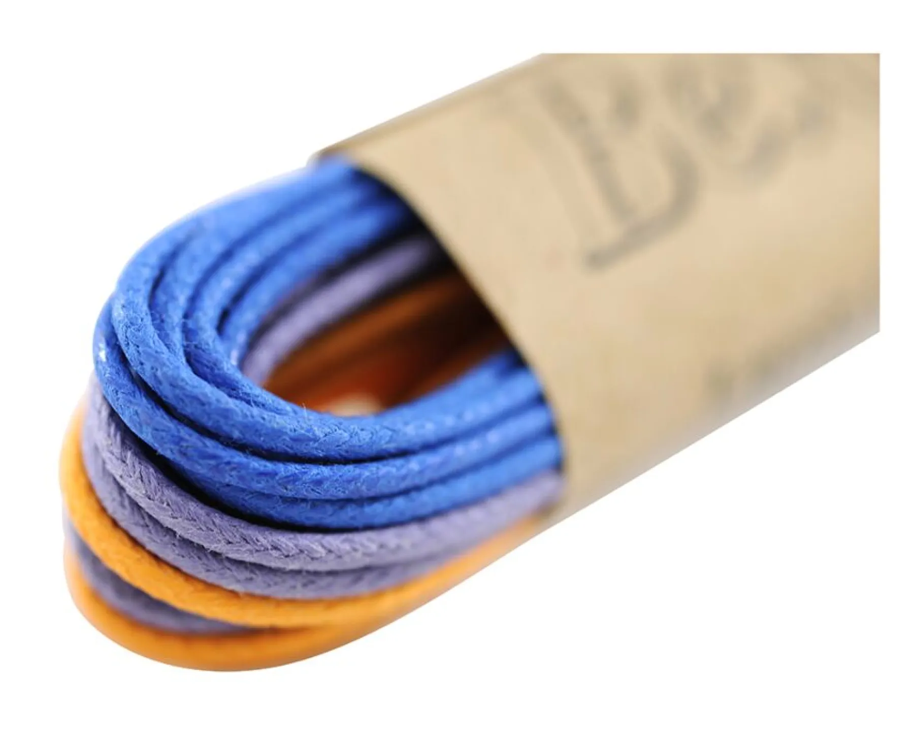 Shoes Bexley | 3 Pairs Of Shoelaces For Dress Shoes - Blue, Orange & Purple Blue, Orange And Purple