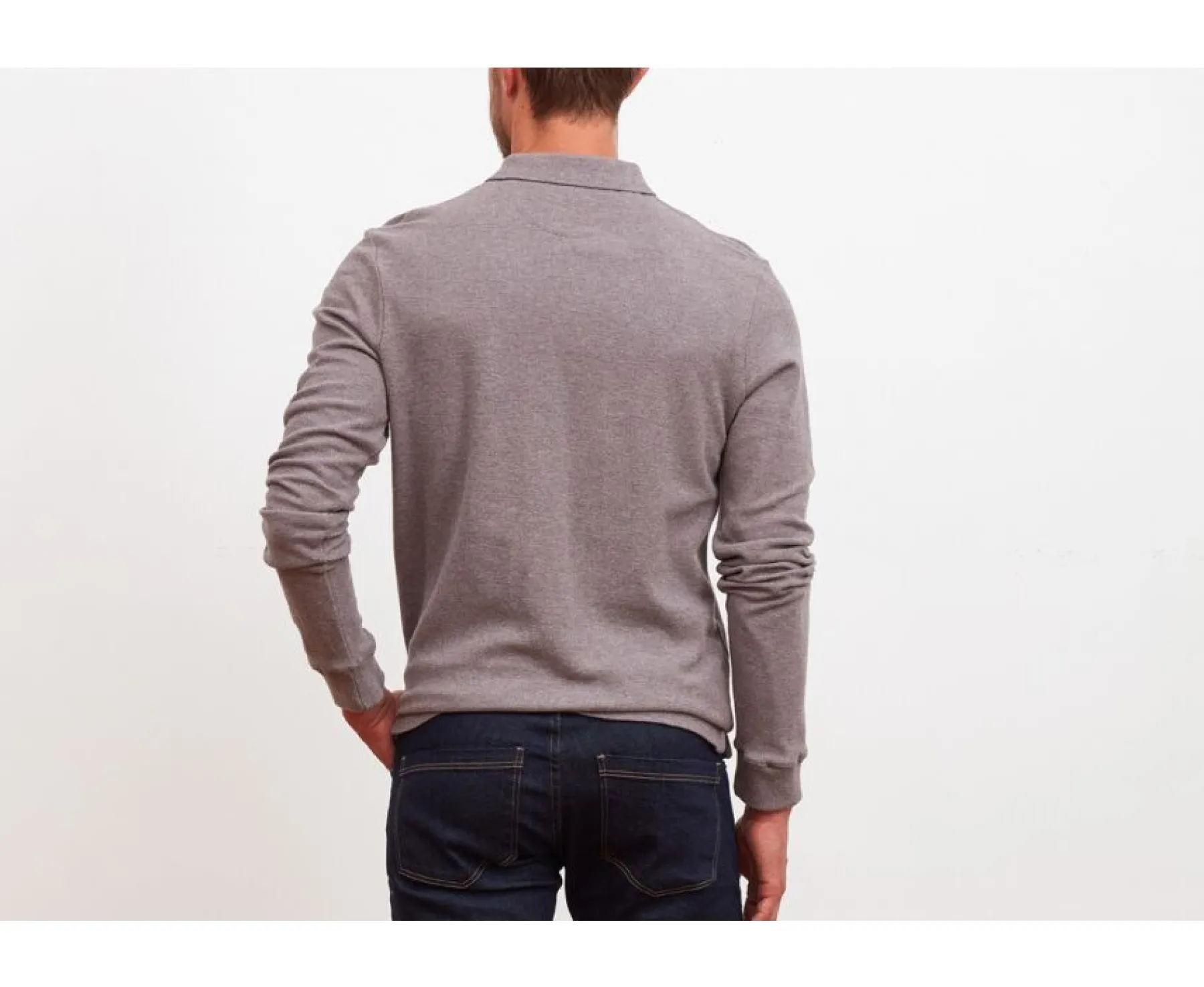 Polo Shirts & T-Shirts Bexley Long Sleeves Polo Shirts | Taupe Melange Men'S Long Sleeve Polo Shirt Andy Ii Ml Light Taupe Melange