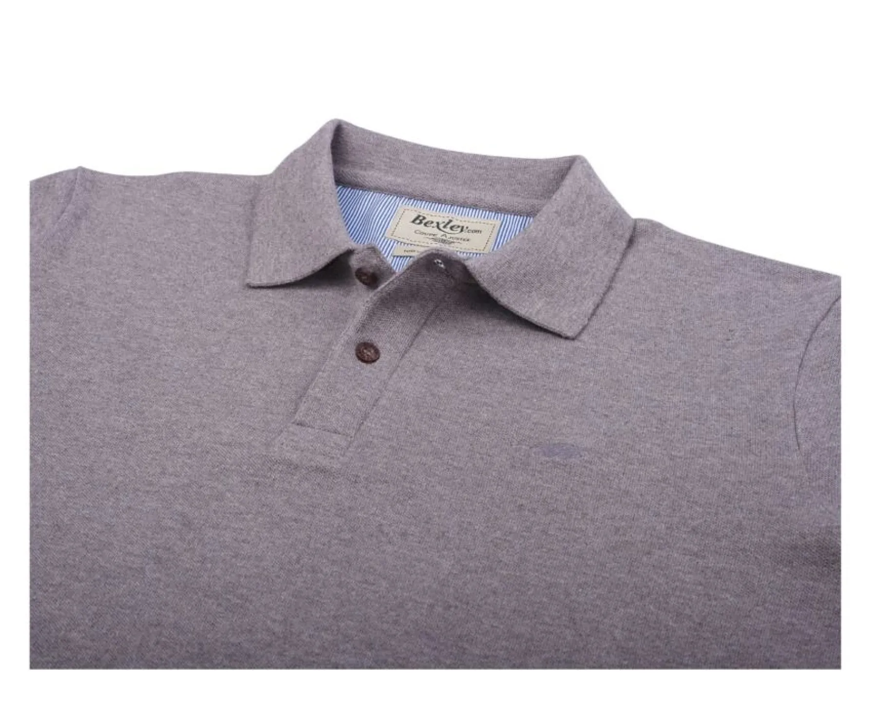 Polo Shirts & T-Shirts Bexley Long Sleeves Polo Shirts | Taupe Melange Men'S Long Sleeve Polo Shirt Andy Ii Ml Light Taupe Melange