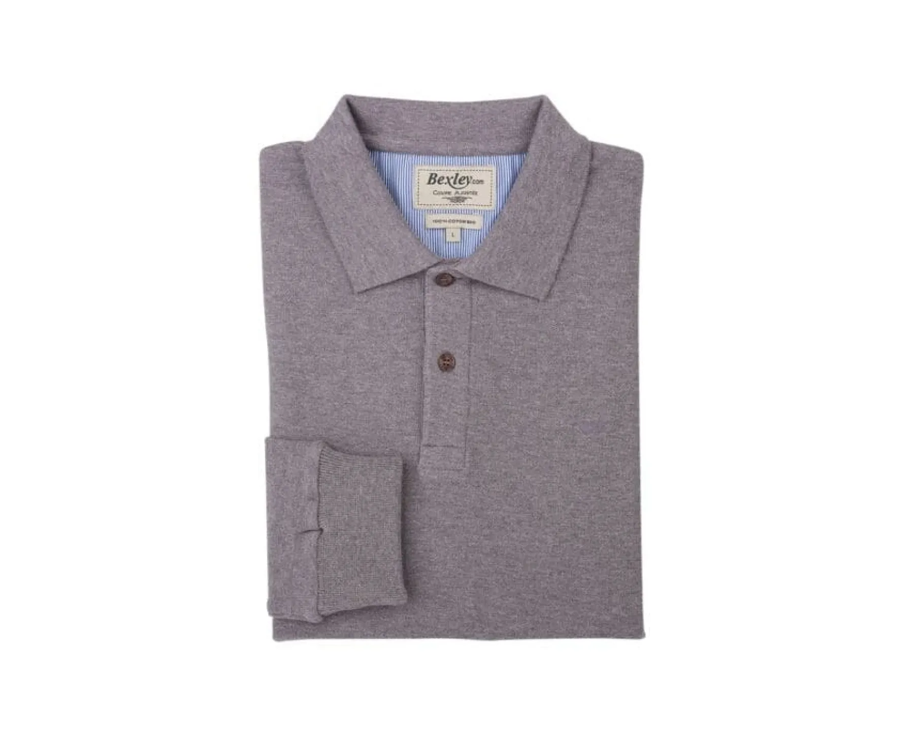 Polo Shirts & T-Shirts Bexley Long Sleeves Polo Shirts | Taupe Melange Men'S Long Sleeve Polo Shirt Andy Ii Ml Light Taupe Melange