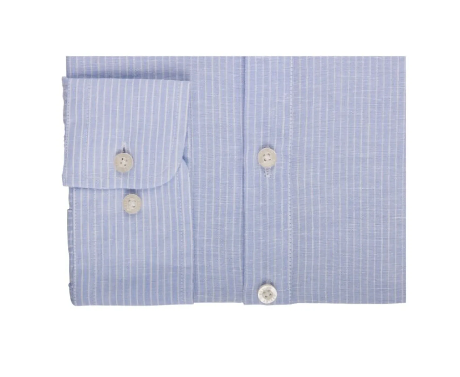 Shirts Bexley | Thin White And Blue Stripes Cotton Linen Tunic Shirt Valbert Blue And White