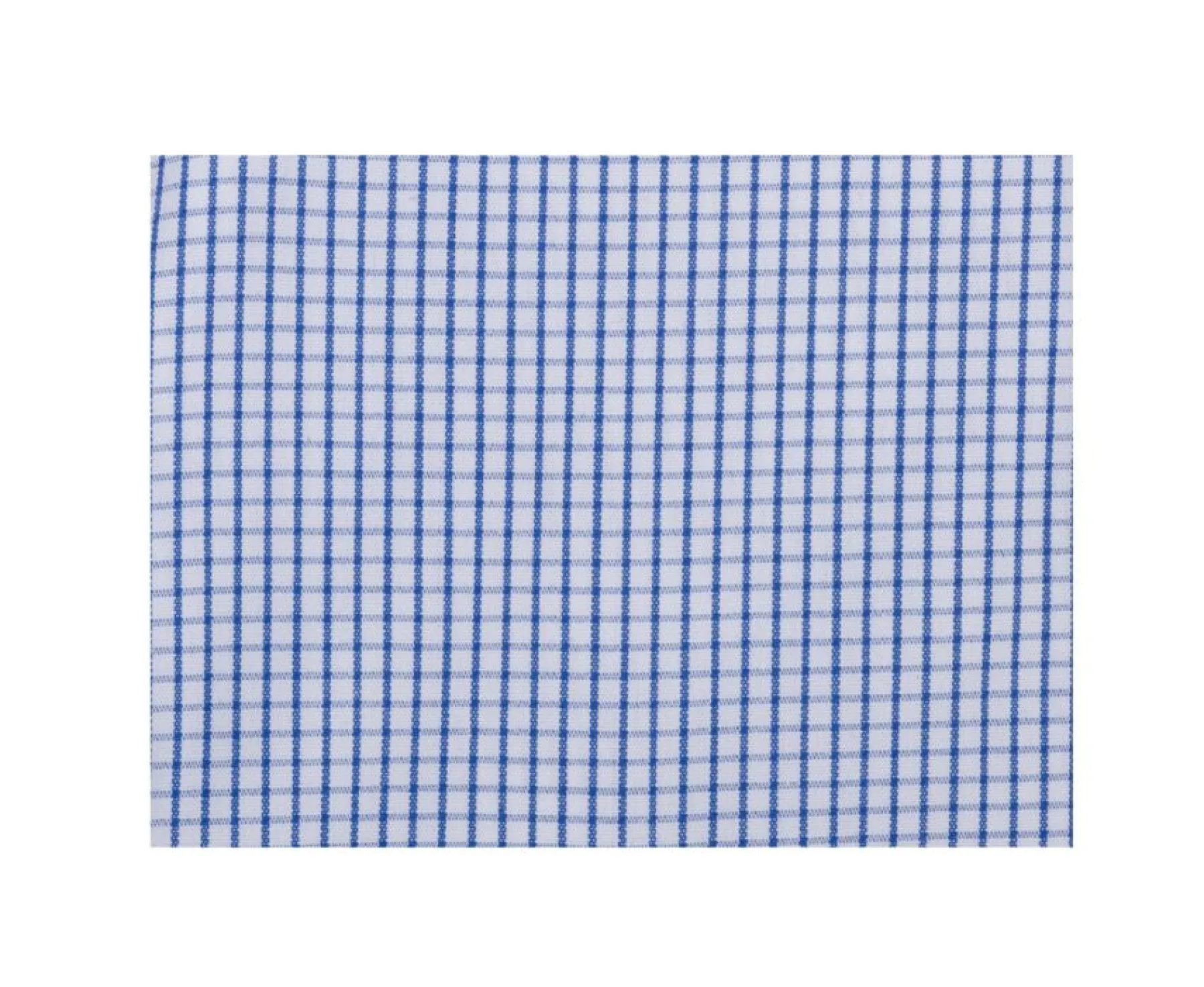 Shirts Bexley | White Cotton Shirt With Thin Blue Ocean Checks Tim Mc Blue Ocean And White