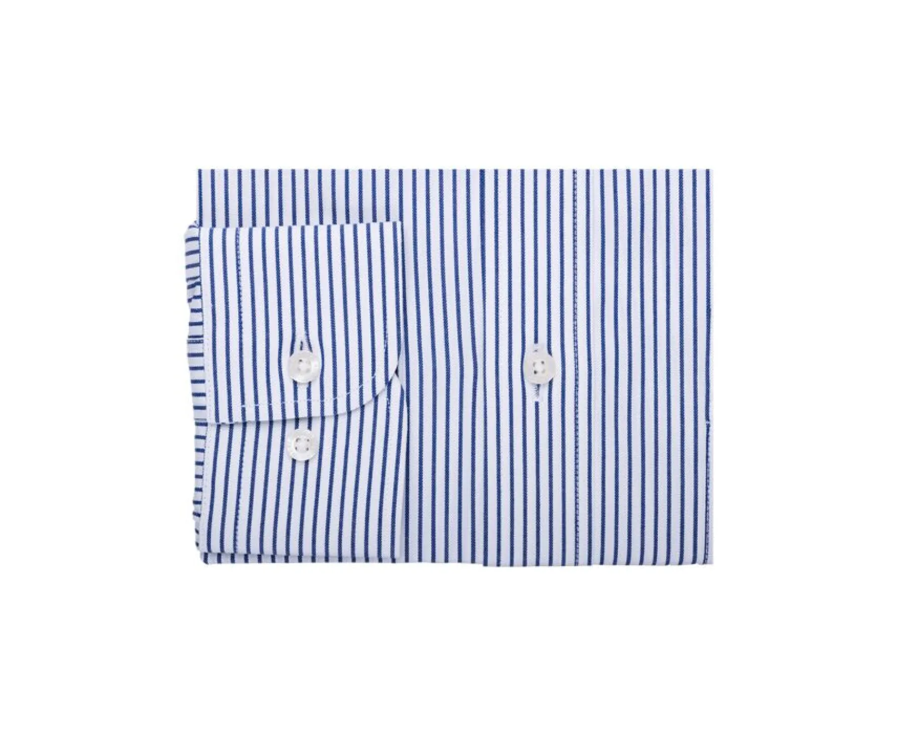 Shirts Bexley | White Shirt With Ocean Blue Stripes And Chest Pocket - Broderick | White And Ocean Blue