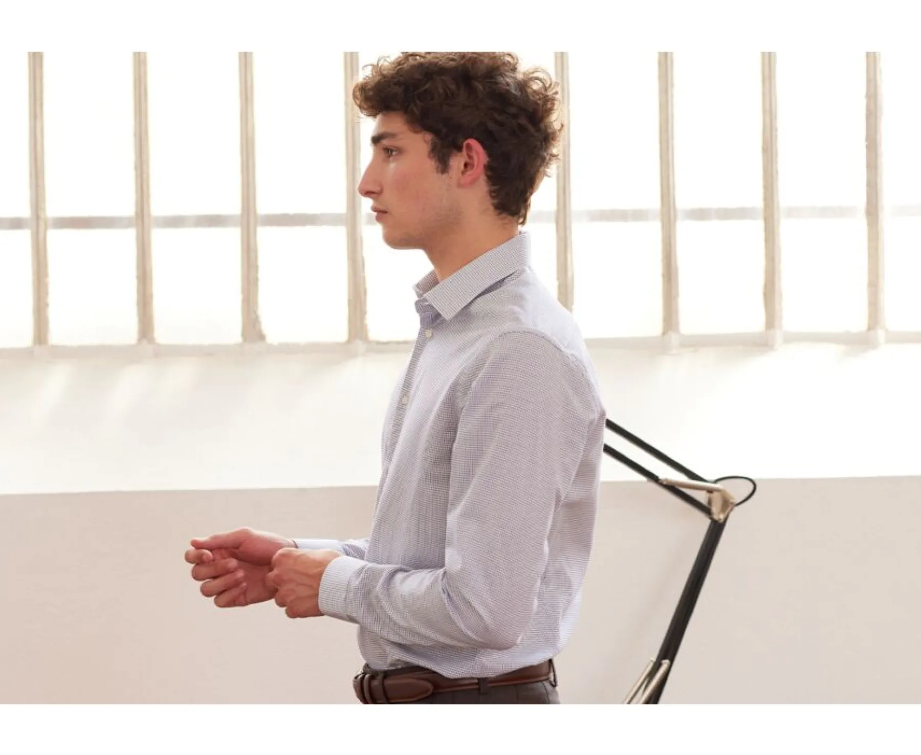 Shirts Bexley | White With Ocean Blue Check Men'S Twill Shirt - Martinien | White And Ocean Blue